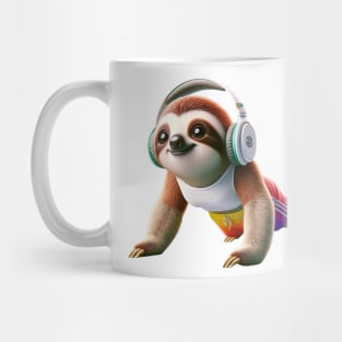 Groovy Sloth Beats – Slow Jams and Chill Vibes Tee Mug